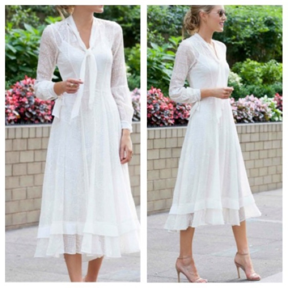 Rebecca Taylor Sheer Lace Dress